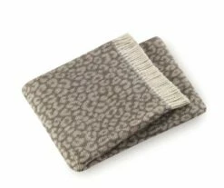 Leopard Throw -Nest Fine Gifts Sales Shop ASI Cream Taupe Leopard 1