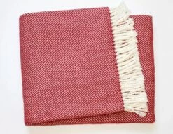 Herringbone Plush Throw 25 Herringbone Plush Throw -Nest Fine Gifts Sales Shop ASI Herringbone Burgundy