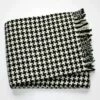 Houndstooth Fringed Throw -Nest Fine Gifts Sales Shop ASI Houndstooth Cream Black