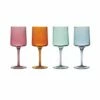 S/4 Colored Stemmed Wine Glasses -Nest Fine Gifts Sales Shop CCOP Colored Stemmed Wine Glasses