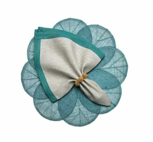 Sinamay Flower Placemats, Set Of 4 -Nest Fine Gifts Sales Shop DR Sinamay Placemats