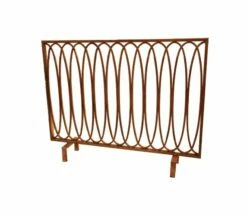 Antique Gold Oval Loop Firescreen