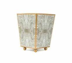 Faux Bois Enameled Cachepot