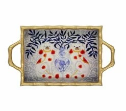 Staffies Enameled Chang Mai Tray