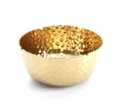 Large Gold Round Bowl