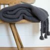 Trestles Throw 2 Trestles Throw -Nest Fine Gifts Sales Shop PomPom Trestle Throw Midnight