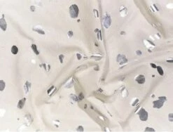 White With Silver Large Pattern Cowhide