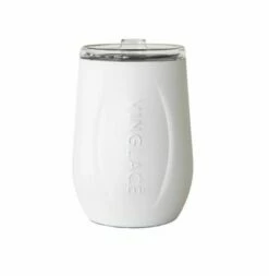Vinglace Stemless Wine Glass – White