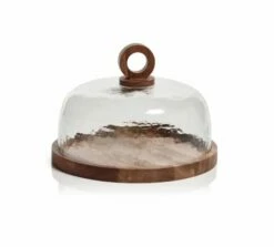 Wooden Cheese Board With Cloche