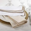 Campagna Napkin, Set Of 4 -Nest Fine Gifts Sales Shop p 12299 Burlap Trimmed Design Classic Napkins